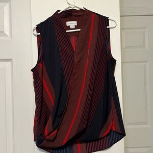 Liz Claiborne Very Stylish Striped Women’s Top Size Large Excellent Condition